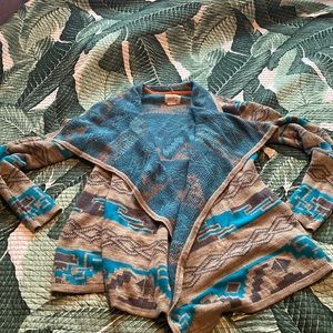 Field and stream Aztec print cardigan